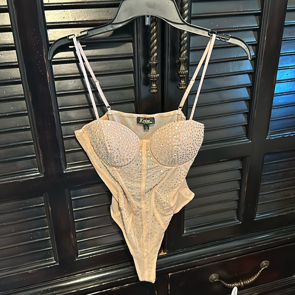 Western Rhinestone Corset Bodysuit